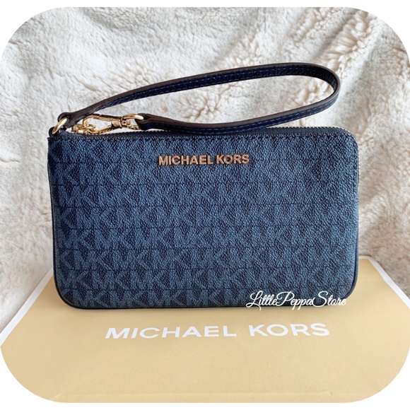 MICHAEL Michael Kors Handbags - MICHAEL KORS JET SET WRISTLET MK ADMIRAL MICHAEL Michael Kors Handbags - MICHAEL KORS JET SET WRISTLET MK ADMIRAL